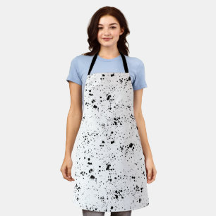 Black Paint Splatter Pattern Apron