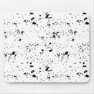 Black Paint Splatter Pattern Mouse Mat