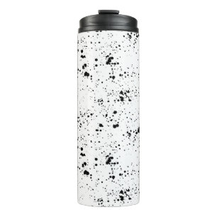 Black Paint Splatter Pattern Thermal Tumbler