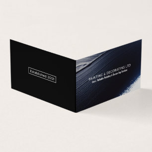 Black Paint Stroke, Painter & Decorator Photo Business Card