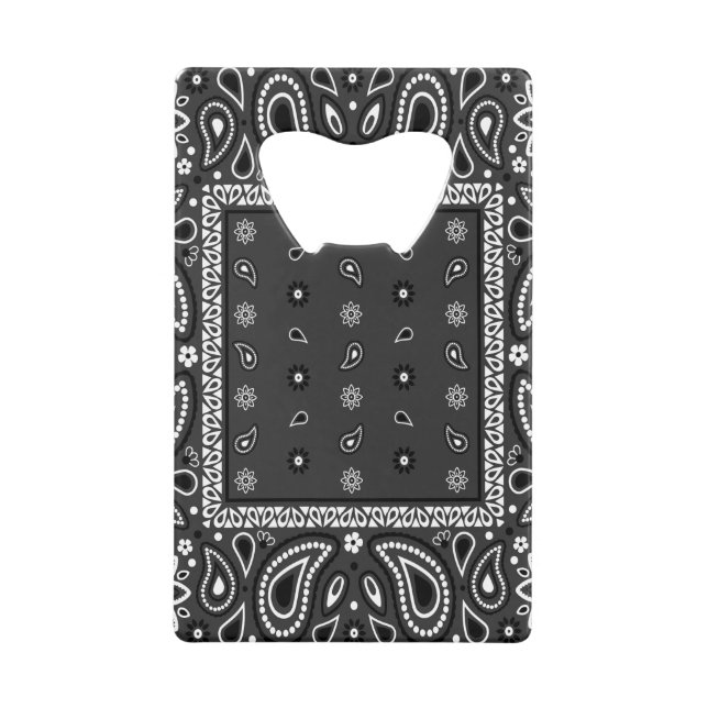 Black Paisley Bandanna Birthday Hip Hop Rap Scarf (Front)