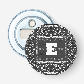 Black Paisley Bandanna Birthday Hip Hop Rap Scarf Bottle Opener