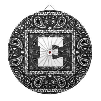 Black Paisley Bandanna Birthday Hip Hop Rap Scarf Dartboard