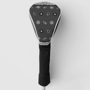 Black Paisley Bandanna Birthday Hip Hop Rap Scarf Golf Head Cover