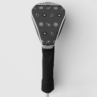 Black Paisley Bandanna Birthday Hip Hop Rap Scarf Golf Head Cover