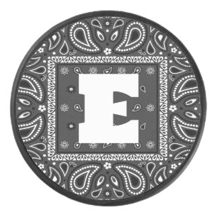 Black Paisley Bandanna Birthday Hip Hop Rap Scarf Hockey Puck