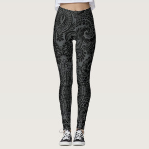 Black Paisley: Leggings