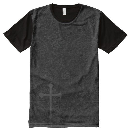 Black paisley with cross Shirt
