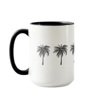 Black Palm Trees Combo Mug