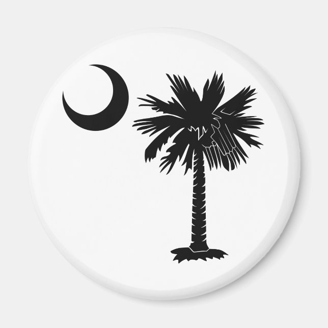 Black Palmetto Magnet (Front)