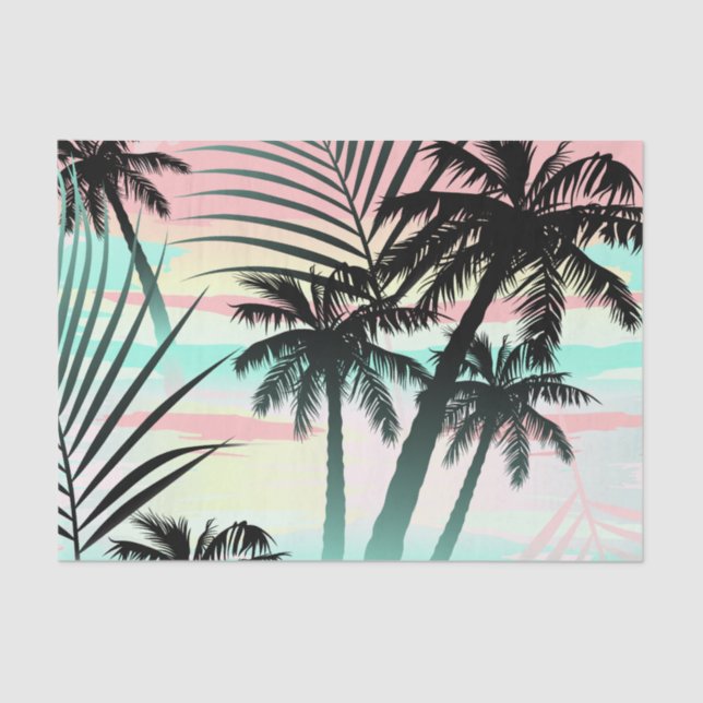 Black palms at sunset tissue paper (Front)