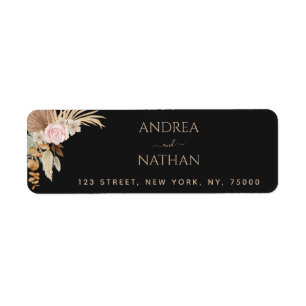 Black Pampas Grass Dried Floral Botanical Wedding