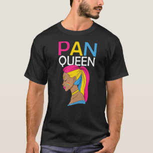 Black Pan Queen Pansexual Pride Rainbow LGBT T-Shirt