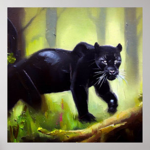 Black Panther (4) Wild Cat  Poster