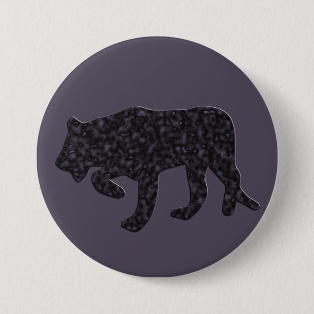 Black Panther 7.5 Cm Round Badge (Front)