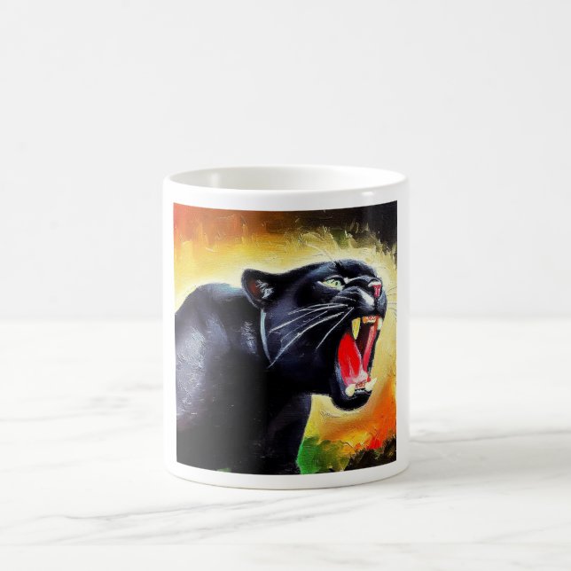Black Panther (7) Wild Cat  Coffee Mug (Center)