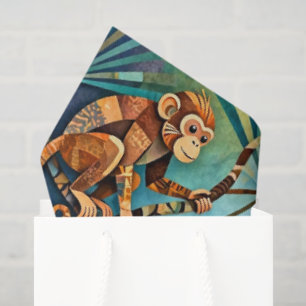 Black Panther Africa Cheerful Collage Style Jungle Tissue Paper