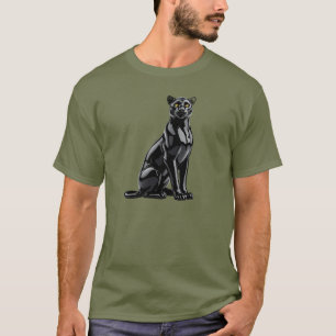 Black panther and reflections of natural light. T-Shirt