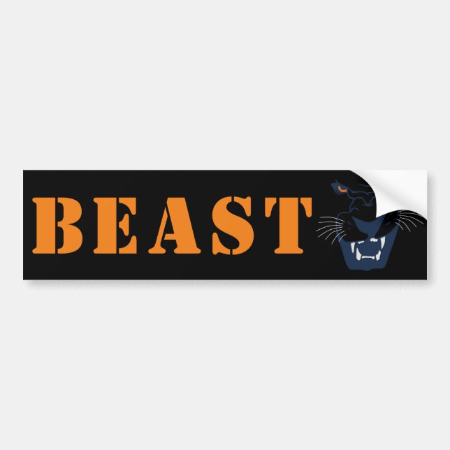 Black Panther Beast Bumper Sticker (Front)