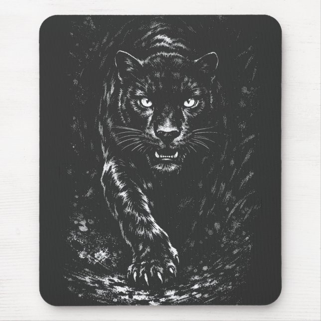 Black Panther — by BurnsInHell Mouse Mat (Front)