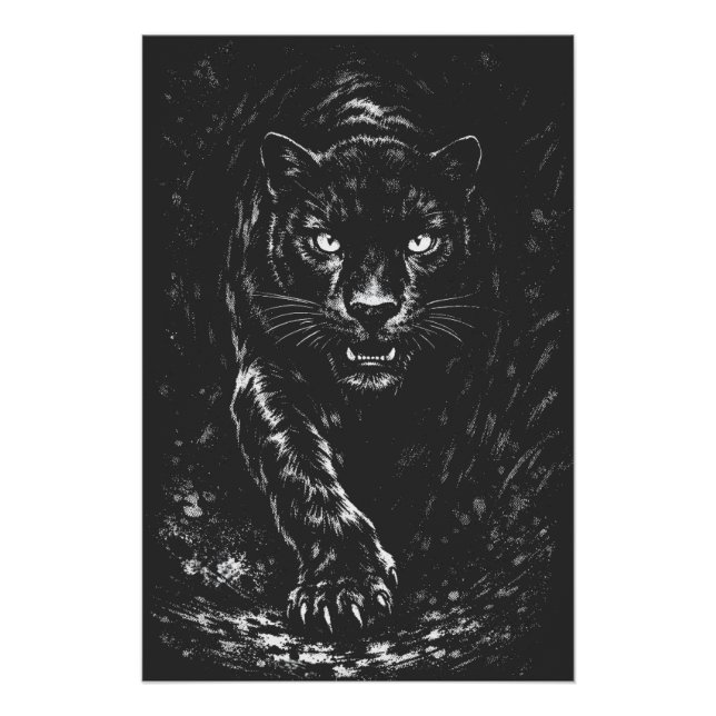 Black Panther — by BurnsInHell Poster (Front)