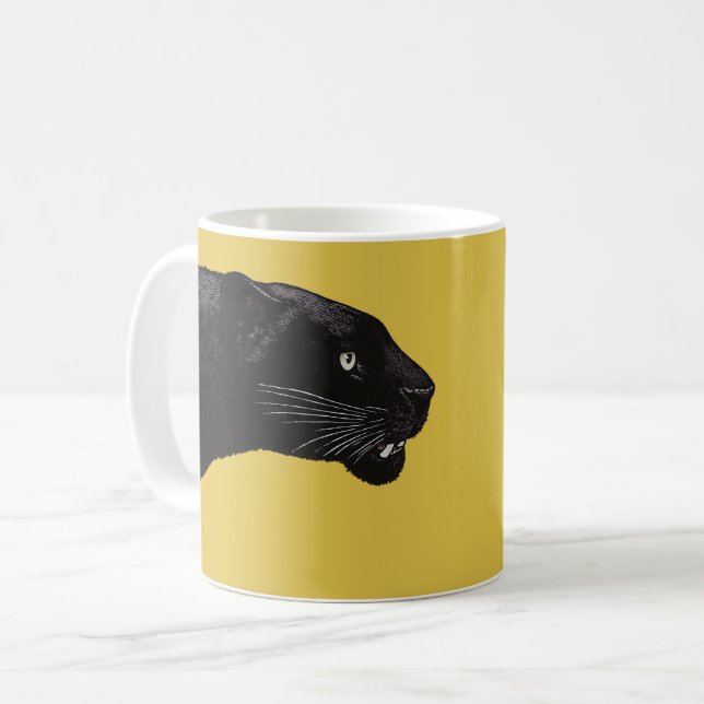 Black Panther by Toshi Yoshida Coffee Mug (Front Left)