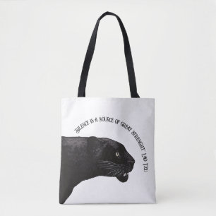 Black Panther by Toshi Yoshida  Wood Wall Art Tote Bag