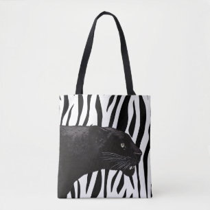 Black Panther by Toshi Yoshida  Wood Wall Art Tote Bag