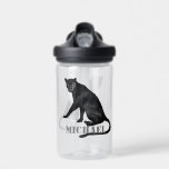Black Panther Cat Leopard Personalised  Water Bottle<br><div class="desc">This design may be personalised in the area provided by changing the photo and/or text. Or it can be customised by clicking Personalise this Template and then choosing the click to customise further option and delete or change the colour of the background, add text, change the text colour or style,...</div>