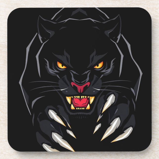 Black panther coaster (Front)