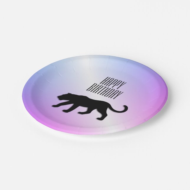 Black Panther Custom Party Paper Plate (Angled)