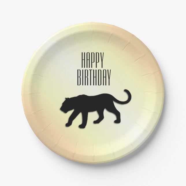 Black Panther Custom Party Paper Plate (Front)