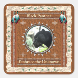 Black Panther Energy Embrace the Unknown Square Sticker