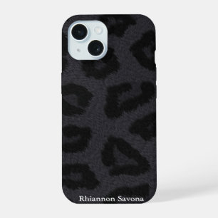 Black Panther Fur with Name iPhone 15 Case