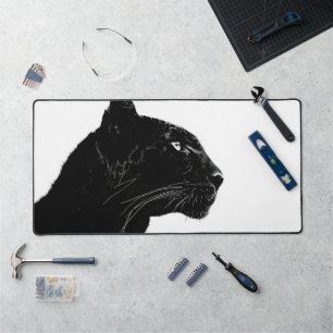 Black Panther Head Minimalism Desk Mat