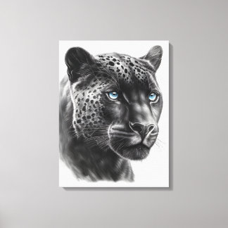 Black Panther Illustration - Pencil Drawing Canvas