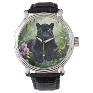 Black Panther in the Jungle Watch