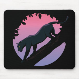 Black Panther Jungle Animal Mouse Mat