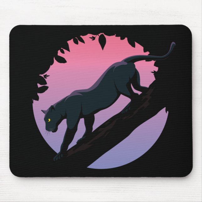 Black Panther Jungle Animal Mouse Mat (Front)