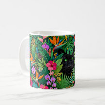 Black Panther Jungle Flowers & Tropical Foliage