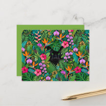 Black Panther Jungle Flowers & Tropical Foliage