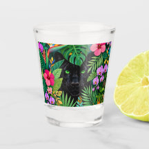 Black Panther Jungle Flowers & Tropical Foliage