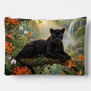 Black Panther Kenya Jungle Flowers Waterfall Accessory Pouch