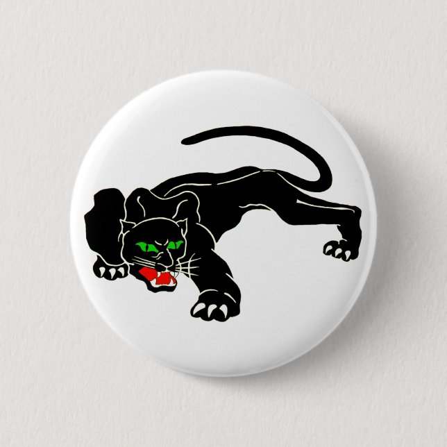 Black Panther - Large CAT 6 Cm Round Badge (Front)