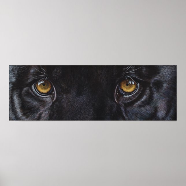 Black panther leopard eyes poster (Front)