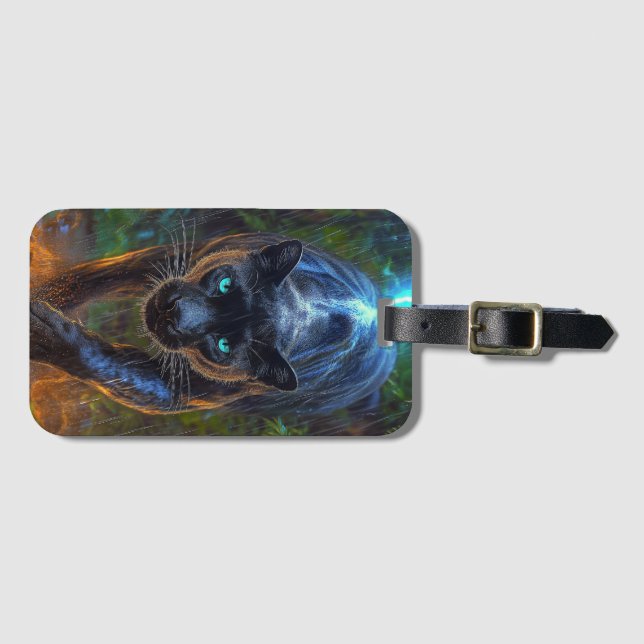 Black Panther Luggage Tag (Front Horizontal)