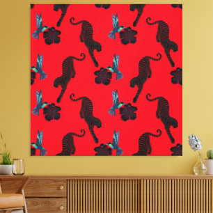 Black panther maximalist canvas print