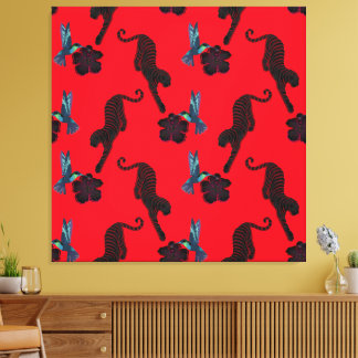Black panther maximalist canvas print