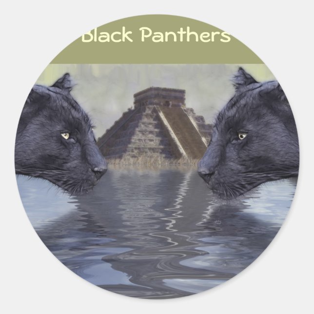 Black Panther Mexico Collection Classic Round Sticker (Front)