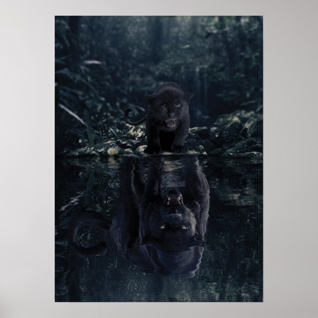 Black Panther Mindset Motivation Poster (Front)